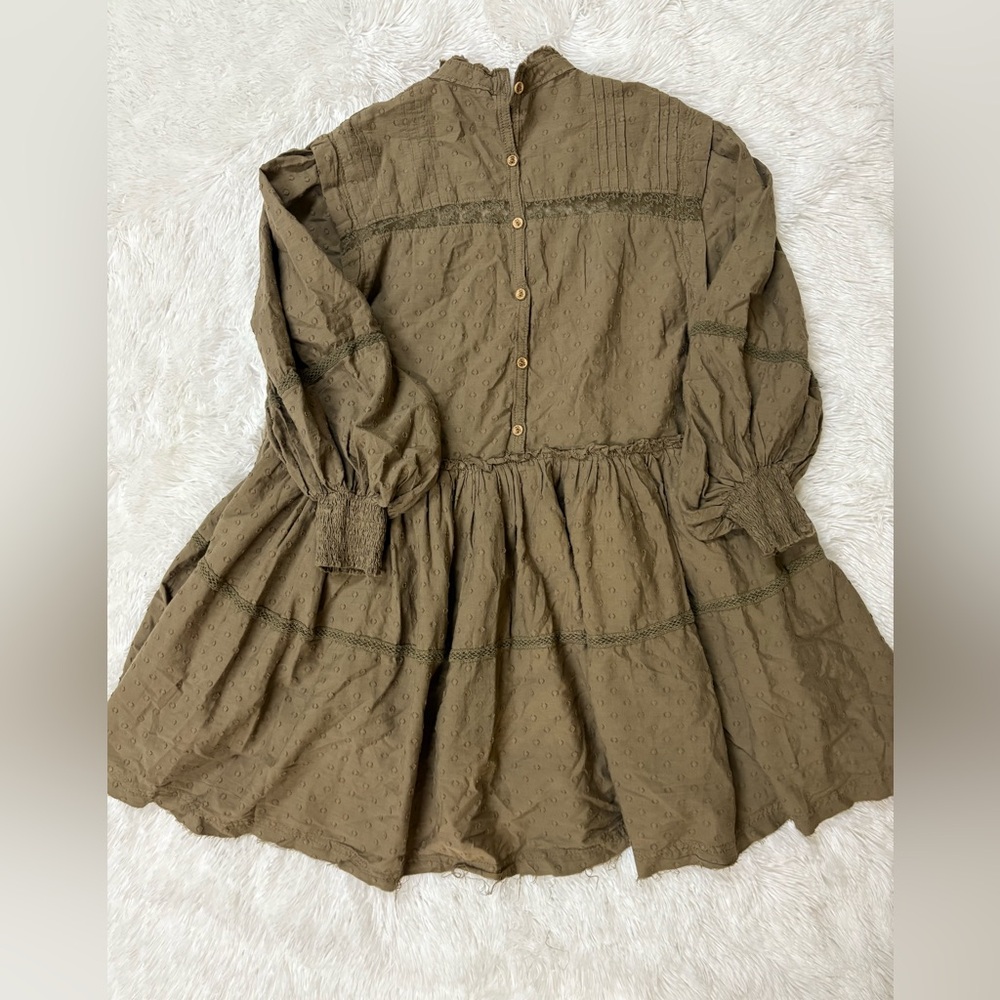 Anthropology Pilcro Khaki Long Sleeve Dress - Picture 5 of 14
